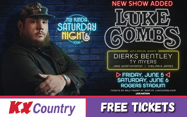 Free Tickets to Luke Combs My Kinda Saturday Night Tour!
