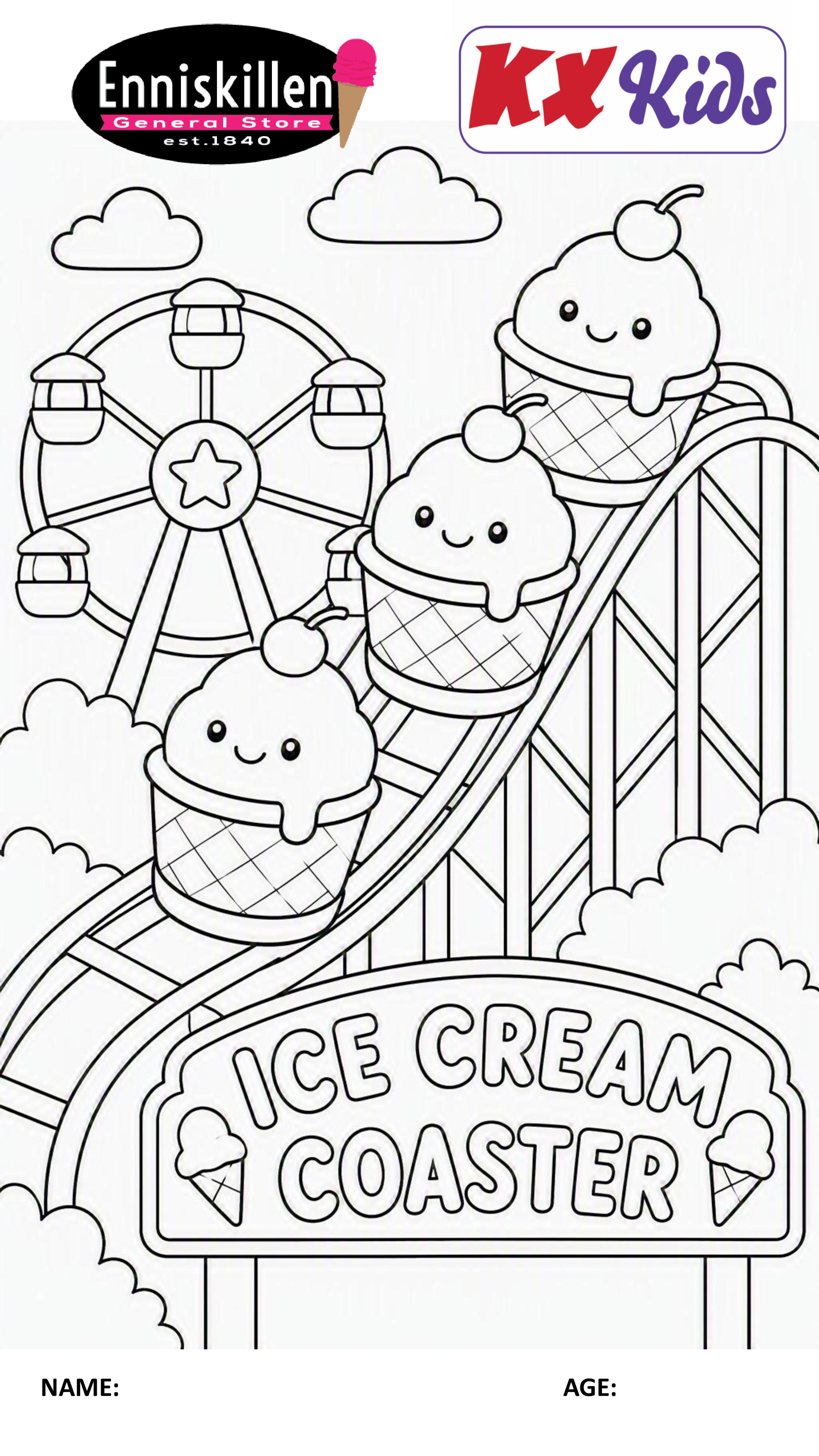 KX Kids ice cream coaster